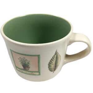 Portfolio By Phfaltzgraff Naturewood Tea Coffee Cup Mug Green Floral Print